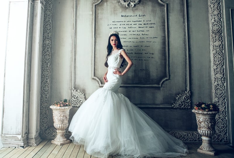 Bride with Wedding Dress
